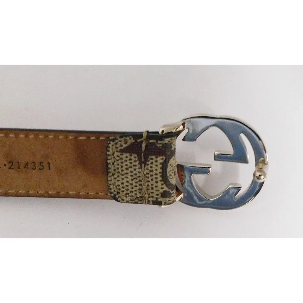 Gucci Western Print GG Supreme Canvas Children's Belt Size L‎ 24-27 inches
